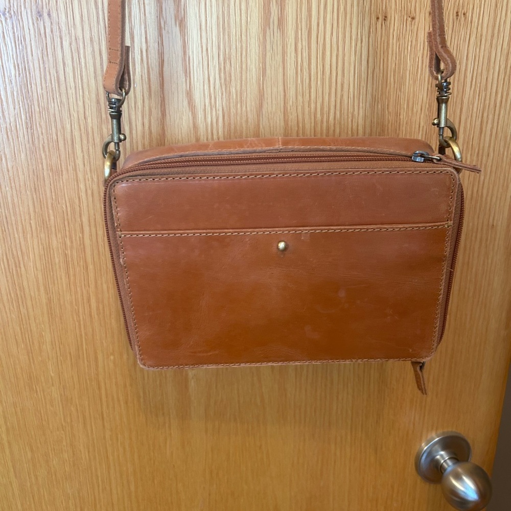 Tan Leather Crossbody Bag